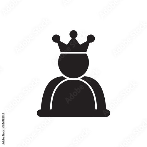simple royal cake figurine icon in solid fill style