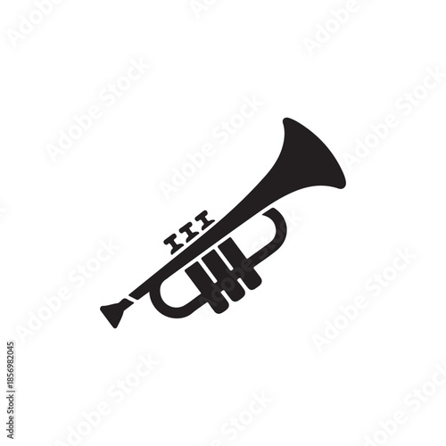 minimal festive trumpet vector symbol