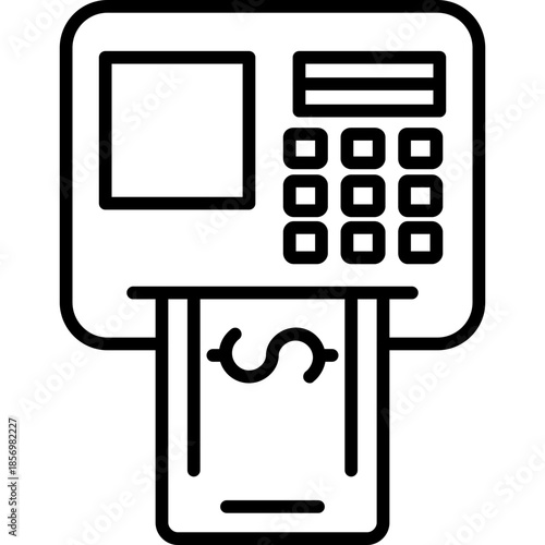 ATM Cash Withdrawal Machine Icon