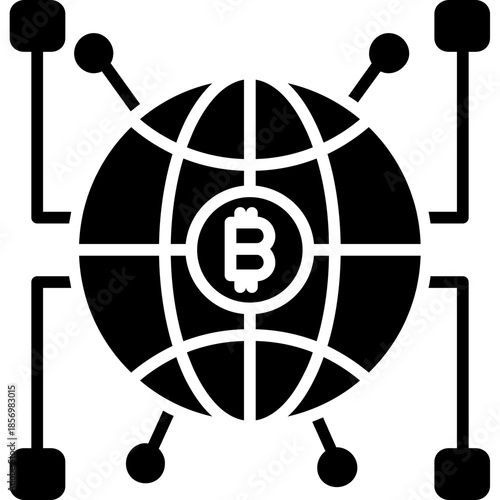 Bitcoin Global Network Icon