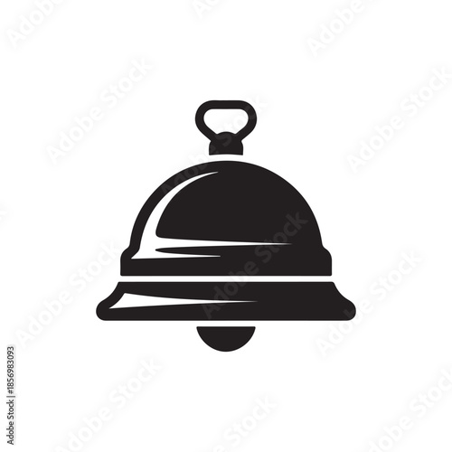 minimal bakery shop bell vector symbol