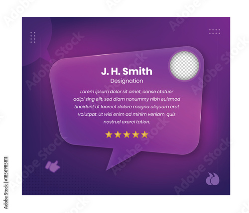 Clean Vibrant Business Feedback Testimonial and Quote Layout for Social Media Post and Presentation