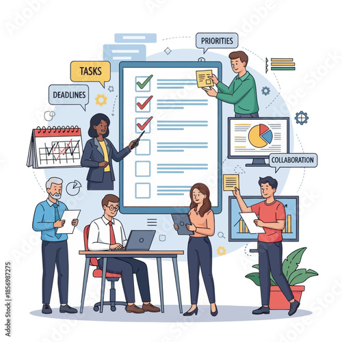 Teamwork and project management: planning tasks, deadlines, and priorities