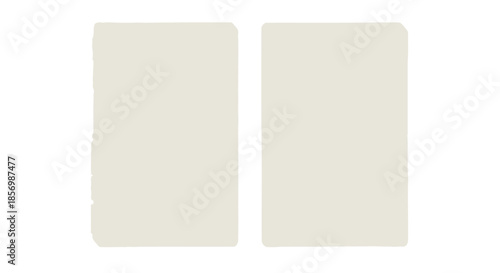 Two blank white rectangles side by side.