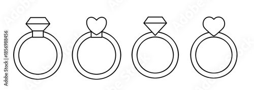 Set of wedding ring outline.
Heart and diamond coloring pages and templates
Perfect for Valentine’s Day worksheets, printables, crafts, greeting cards, and educational use. 