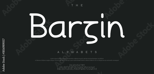 Minimal modern alphabet fonts. Typography minimalist urban digital fashion future creative logo font. vector illustration