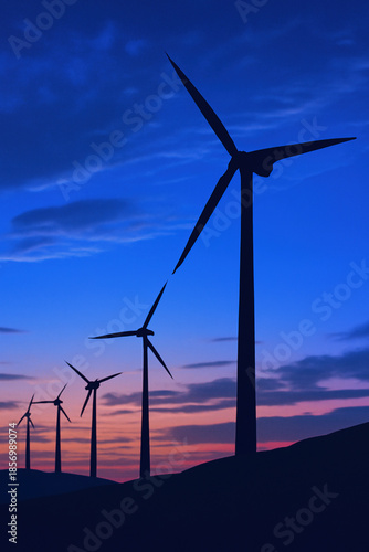 solar panels and wind turbines