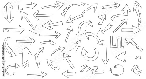 A collection of various arrows and pointers.