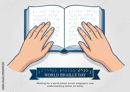 World Braille Day Accessibility Illustration