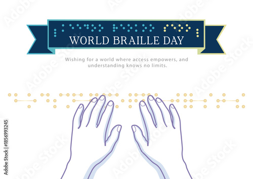 World Braille Day Awareness Concept