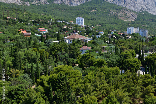 The village of Foros and Foros Park from above, Crimea