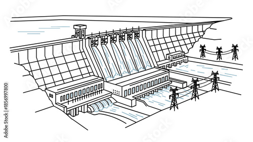 Ancient Greek or Roman Amphitheater Illustration.