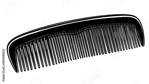 Black Hair Comb with Fine Teeth.