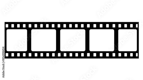 Film Strip with Four Frames Blank.