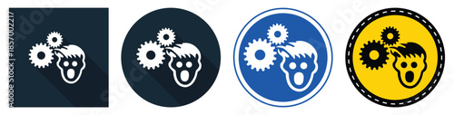 Creative Monkey Icon with Gears for Innovative Conceptual Designs