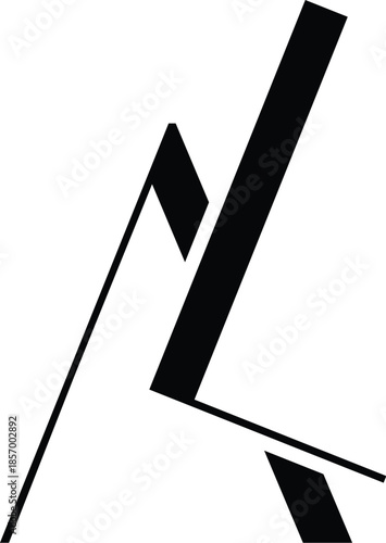 Letter AL minimalist logo