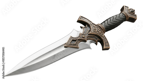 Obraz na płótnie Ornate dagger PNG isolated on transparent background, medieval weapon with detai