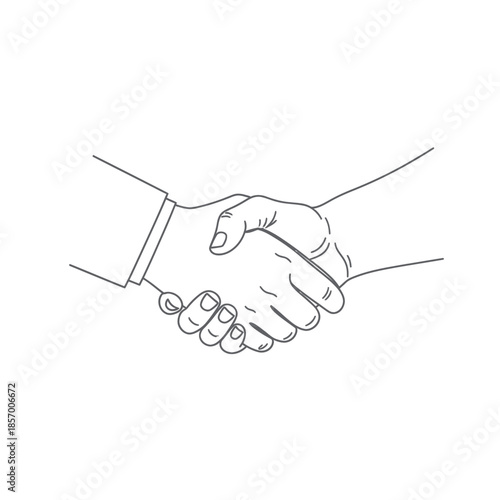 Handshake illustration: agreement, partnership, and business deal symbol