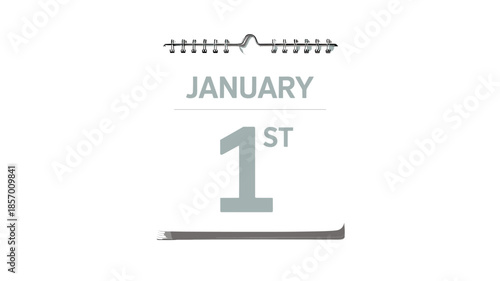 A calendar page showing January 1st.