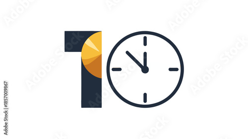 Illustrative 10 o'clock time icon.