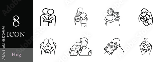 black and white Couple Huging