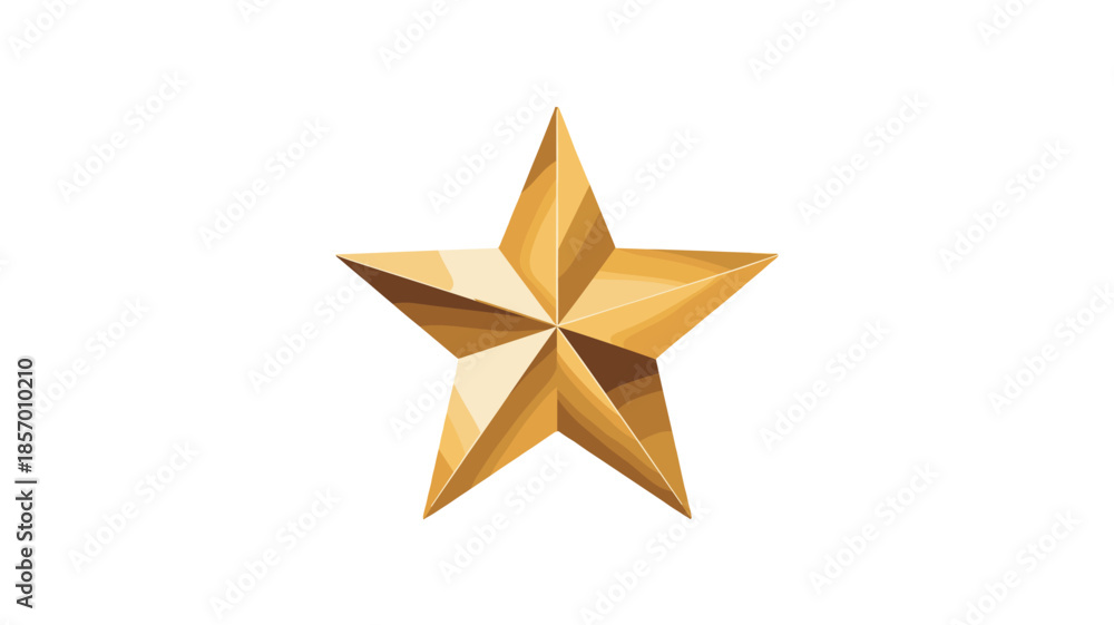 Fototapeta premium A golden star with a radiant glow.