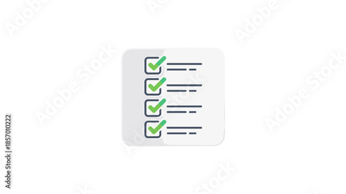 An icon showing the completion of a list.