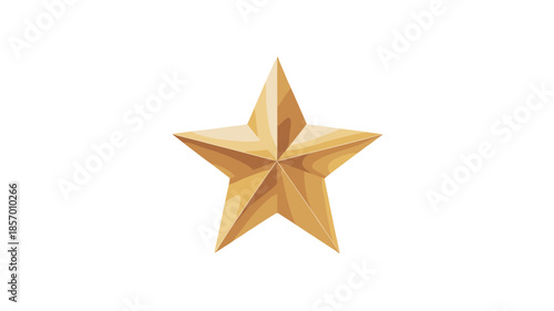 A shimmering golden star on plain backdrop.