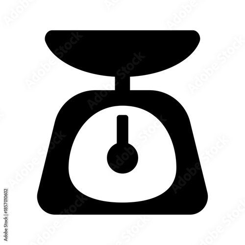 上皿はかりのシルエットアイコン素材