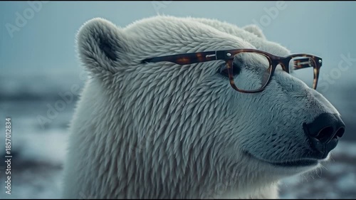 Polar bear in the snow
