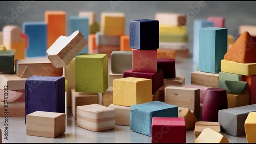 Abstract colorful cubes