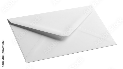 Fotografija Blank white envelope PNG isolated on transparent background, stationery for mail