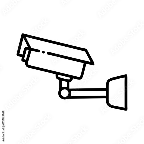 Smart security camera on house wall flat vector icon. Surveillance and monitoring concept for safety and protection