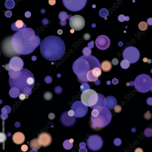 Abstract color shining bokeh isolated on transparent background. Lights and sparks glitter glowing effect. Lens flare Christmas or New Year holiday card.