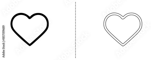 Heart Icon, Love and Favorite Symbol for Social Media, Like Button, Health Care, Romance and Modern User Interface Vector Design