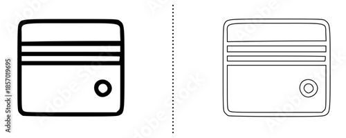 Payment Card Icon, Credit and Debit Card Symbol for Online Shopping, Fintech Apps, Secure Transactions and Modern User Interface Vector Design