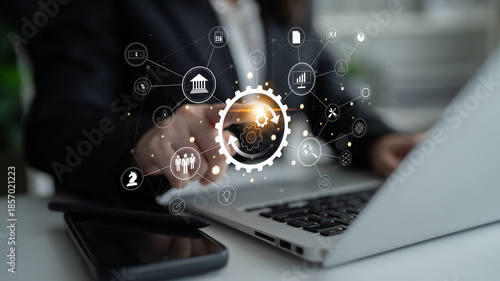 A business process automation and operations management system. A concept for integrating and automating core business functions for efficiency. Motif