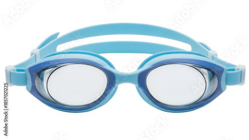 Foto Blue swimming goggles isolated PNG on transparent background, water sport equipm