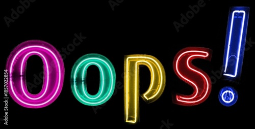 Tableau sur toile Oops! multicolore neon lights
