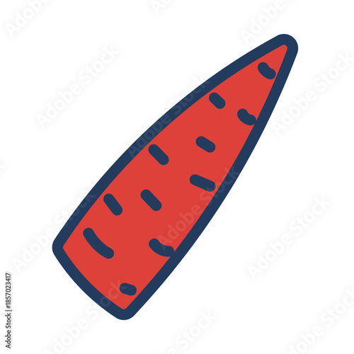 Single carrot, snowman design element, isolated on transparent. Hand drawn line drawing vector illustration. Seasonal, winter, vegetable, healthy food clip art. Farmer market, farming, gardening