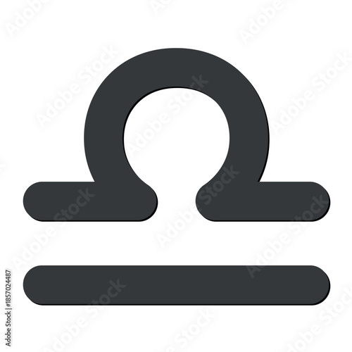 Zodiac horoscope. LIBRA astrological icon symbol. Stylized star sign esoteric. Simple line vector illustration.