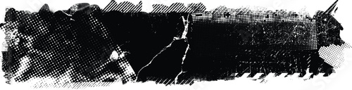 Glitch distorted grunge layer . Noise destroyed texture . Trendy defect error shapes . Overlay grunge texture . Distressed effect .Vector shapes with a halftone dots screen print texture.
