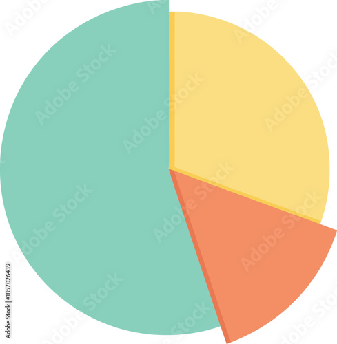 Business Pie Chart Statistics Vector Illustration Created with AI