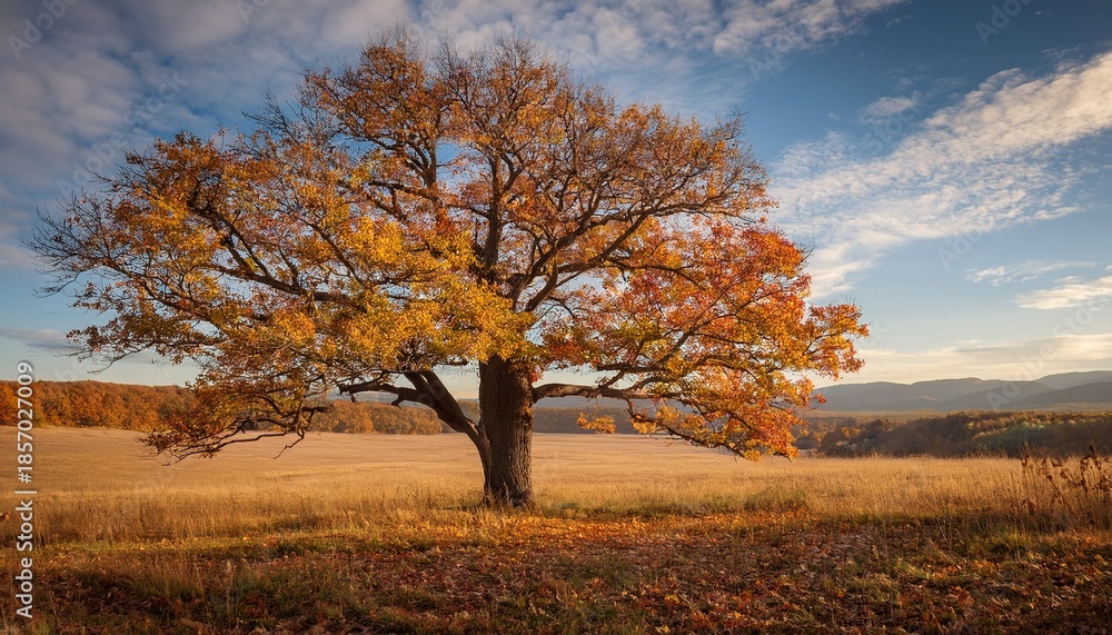 Fototapeta premium rustic tree in fall season