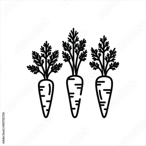 A detailed eps illustration of an organic carrot vegetable icon