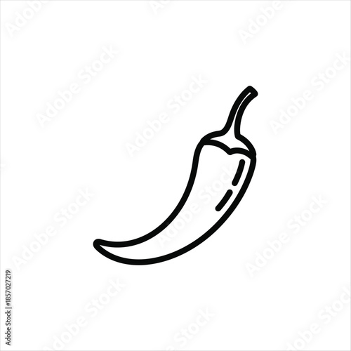 A detailed eps graphic of a vibrant chili pepper icon