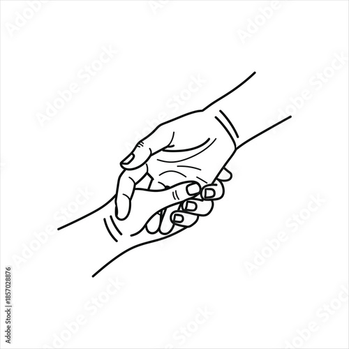 Support and compassion symbolized by two hands gently holding each other