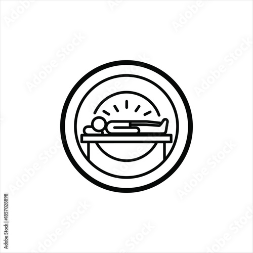 Medical imaging icon depicting mri and ct scans for healthcare