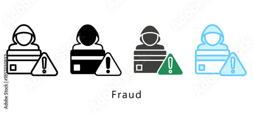 Fraud Multi Style Icon. Mini Illustration Relate To Payment Service. Use For Modern Concept, Ui, Ux Web And App Development.