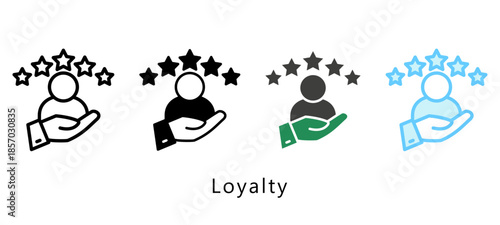 Loyalty Multi Style Icon. Mini Illustration Relate To Payment Service. Use For Modern Concept, Ui, Ux Web And App Development.